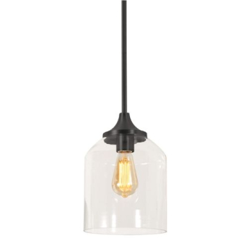 AFX William 8" Mini Pendant - 120V - Black