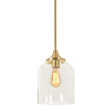 AFX William 8" Mini Pendant - 120V - Satin Brass