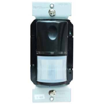 Wattstopper Wall Switch Sensor - PIR - Auto On - 120-277V - Black