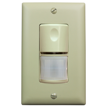 Wattstopper Wall Switch Sensor - PIR - Auto On - 120-277V - Light Almond