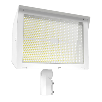 RAB X22 LED Flood Light - 300 | 340 | 380 | 420W - Wattage & CCT Selectable - Dual Mount - Photocell - 120-277V - White