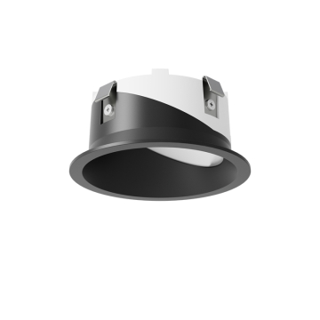 DMF Lighting X-Series 2" Round Downlight Wall Wash Micro-Flange Trim - Black