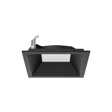 DMF Lighting X-Series 2" Square Adjustable Beveled Micro-Flange Trim - Black