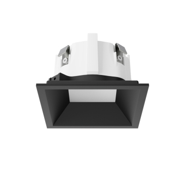 DMF Lighting X-Series 2" Square Downlight Beveled Micro-Flange Trim - Black