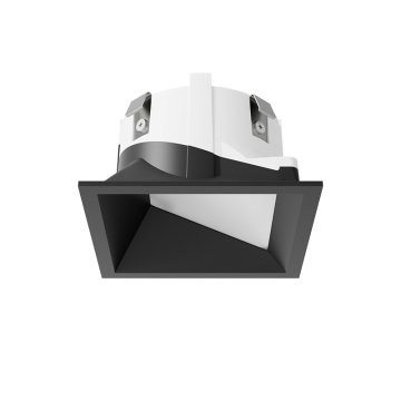 DMF Lighting X-Series 2" Square Downlight Wall Wash Micro-Flange Trim - Black