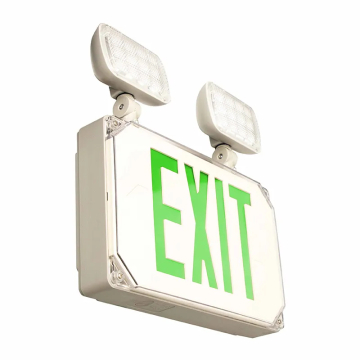 Westgate XT LED Wet Location Exit Emergency Combo - Green Letters - Battery Backup - 120-277V