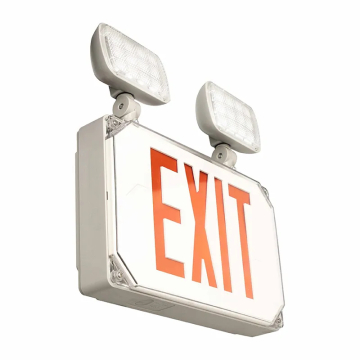 Westgate XT LED Wet Location Exit Emergency Combo - Red Letters - Battery Backup - 120-277V