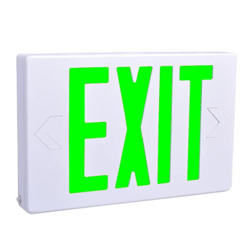 Westgate XT LED Exit Sign - Green Letters - White Trim - Battery Backup - 3.8W - 120-277V