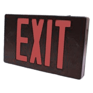 Westgate XT LED Exit Sign - Red Letters - Black Trim - Battery Backup - 3.2W - 120-277V