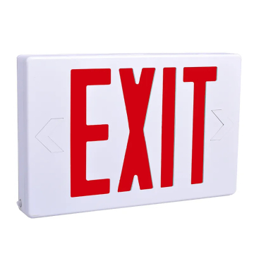 Westgate XT LED Exit Sign - Red Letters - White Trim - Battery Backup - 3.2W - 120-277V