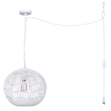 Canarm Valence 1-Light Pendant - 120V - White