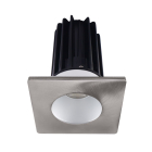Lotus 2" LED Recessed Downlight - 8W - 3000K - 600 Lumens - Silver Reflector - Square Brushed Nickel Trim - 120V