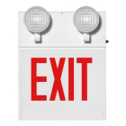 RAB Chicago Approved LED Exit Emergency Combo - Remote Capable - Red Letters - 120/277V