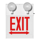 RAB Chicago Approved LED Exit Emergency Combo - Red Letters - 120/277V