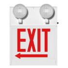 RAB Chicago Approved LED Exit Emergency Combo - Red Letters - 120/277V