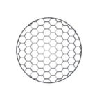 Green Creative Orbit Series Large Honeycomb Louver - Black