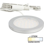 Task Lighting 3W Ultra Thin LED Puck Light - 2700K - 190 Lumens - 12V - Satin Nickel