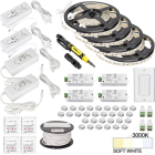 Task Lighting 65' Vivid LED Tape Light Kit - Wireless Controller - 4 Zone - 4 Area - 3000K - 2.8W / FT - 225 Lumens / FT - 12V
