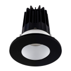 Lotus 2" LED Recessed Downlight - 8W - 4000K - 620 Lumens - Silver Reflector - Round Black Trim - 120V