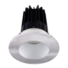 Lotus 2" LED Recessed Downlight - 8W - 3000K - 600 Lumens - Silver Reflector - Round Chrome Trim - 120V