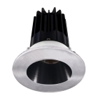 Lotus 2" LED Recessed Downlight - High Output - 15W - 4000K - 1,020 Lumens - Black Reflector - Round Chrome Trim - 120V