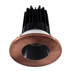 Lotus 2" LED Recessed Downlight - 8W - 4000K - 620 Lumens - Black Reflector - Round Copper Trim - 120V