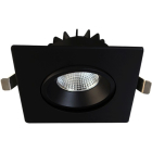 Lotus Venus 4" Square Recessed Gimbal LED Downlight - 12W - Dim to Warm / 3K-18K - 700 Lumens - 120V - Black