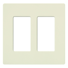 Lutron Claro Screwless Designer Wallplate - 2 Gang - Biscuit