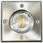 Dabmar 7W LED Square In-Ground Well Light - MR16 Lamp - 2700K - 12V - Stainless Steel