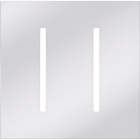 Lutron GRAFIK T New Architectural Wallplate - 2-Gang - Bright Chrome