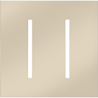 Lutron GRAFIK T New Architectural Wallplate - 2-Gang - Bright Nickel