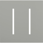 Lutron GRAFIK T New Architectural Wallplate - 2-Gang - Gray