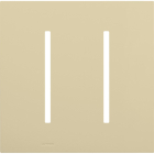 Lutron GRAFIK T New Architectural Wallplate - 2-Gang - Ivory