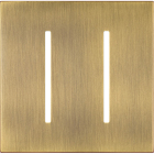 Lutron GRAFIK T New Architectural Wallplate - 2-Gang - Antique Brass