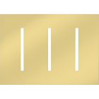 Lutron GRAFIK T New Architectural Wallplate - 3-Gang - Bright Brass
