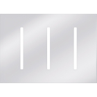 Lutron GRAFIK T New Architectural Wallplate - 3-Gang - Bright Chrome