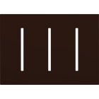 Lutron GRAFIK T New Architectural Wallplate - 3-Gang - Brown