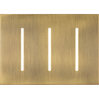 Lutron GRAFIK T New Architectural Wallplate - 3-Gang - Antique Brass