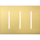 Lutron GRAFIK T New Architectural Wallplate - 3-Gang - Satin Brass