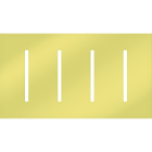 Lutron GRAFIK T New Architectural Wallplate - 4-Gang - Bright Brass