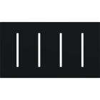 Lutron GRAFIK T New Architectural Wallplate - 4-Gang - Black