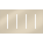 Lutron GRAFIK T New Architectural Wallplate - 4-Gang - Bright Nickel