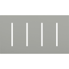 Lutron GRAFIK T New Architectural Wallplate - 4-Gang - Gray