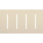 Lutron GRAFIK T New Architectural Wallplate - 4-Gang - Light Almond