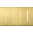 Lutron GRAFIK T New Architectural Wallplate - 4-Gang - Satin Brass