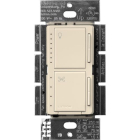 Lutron Maestro Dual LED+ Dimmer and Fan Control - Single Pole - Light Almond