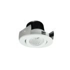 Nora Lighting 2" Iolite LED Downlight - Round Adjustable Gimbal - 1000 Lumens - 4000K - Matte Powder White