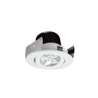 Nora Lighting 2" Iolite LED Downlight - Round Adjustable Gimbal - 10° Optic - 800 Lumens - 4000K - Matte Powder White