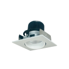 Nora Lighting 2" Iolite LED Downlight - Square Adjustable Cone - 10° Optic - 800 Lumens - 2700K - Matte Powder White