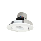 Nora Lighting 4" Pearl LED Retrofit Downlight - Round Gimbal - 800 Lumens - Dim to Warm - Matte Powder White
